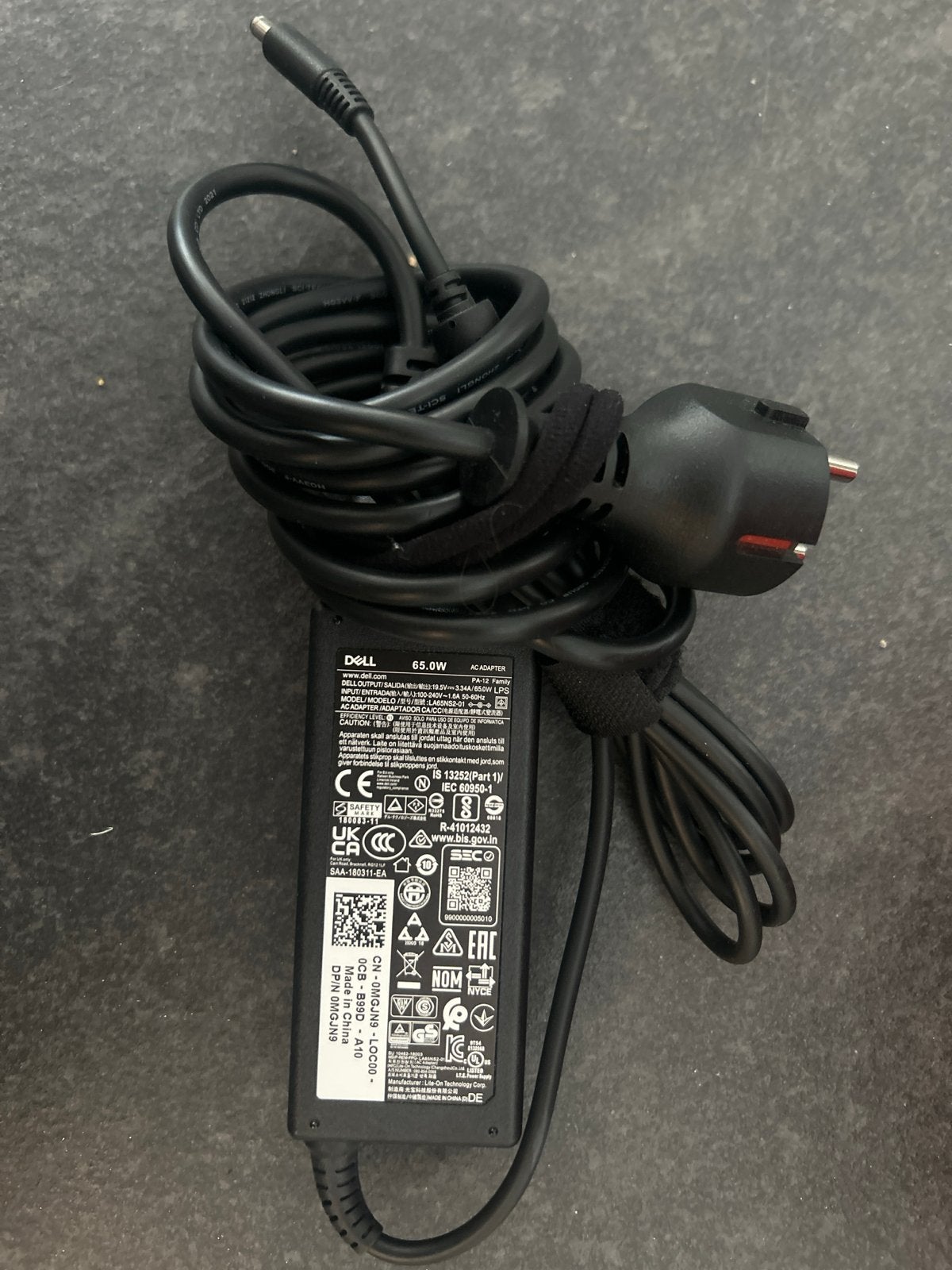 Dell 65W AC Adapter - Oplader voor Laptop, Computers en Software, Ophalen of Verzenden, Gebruikt
