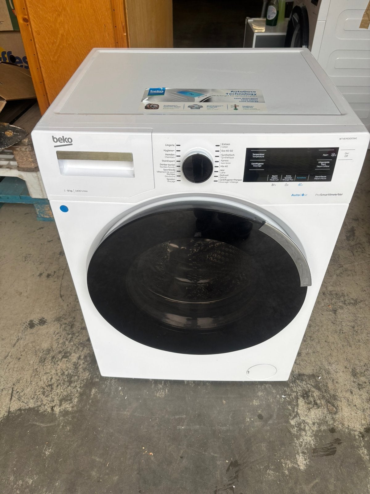 Beko WTV8745XDOSW1 wasmachine - voorlader - 8kg - A, Minder dan 85 cm, -, -, Ophalen of Verzenden