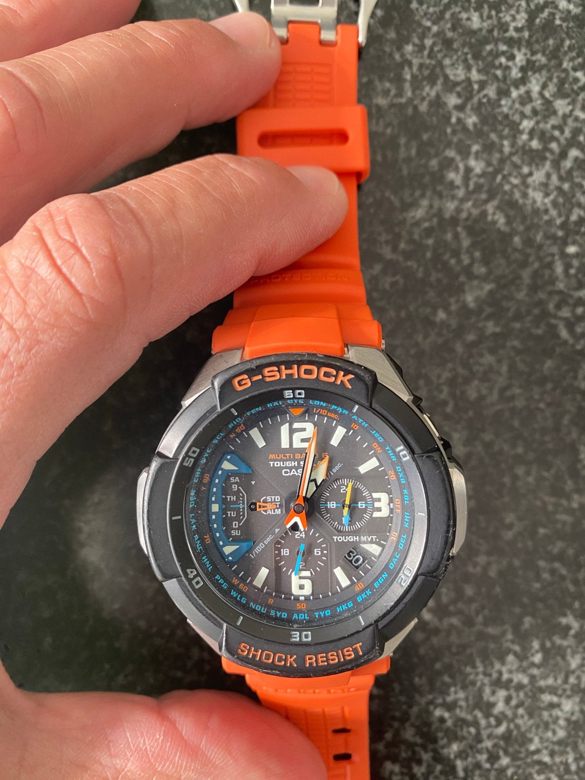 Casio G-Shock GW-3000B-1AER Horloge Oranje Bandje, Casio, Kunststof, Polshorloge, Kunststof