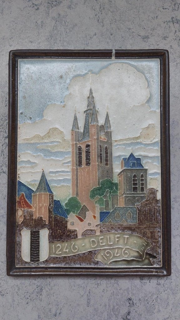 Cloisonne tegel Delft, Ophalen of Verzenden