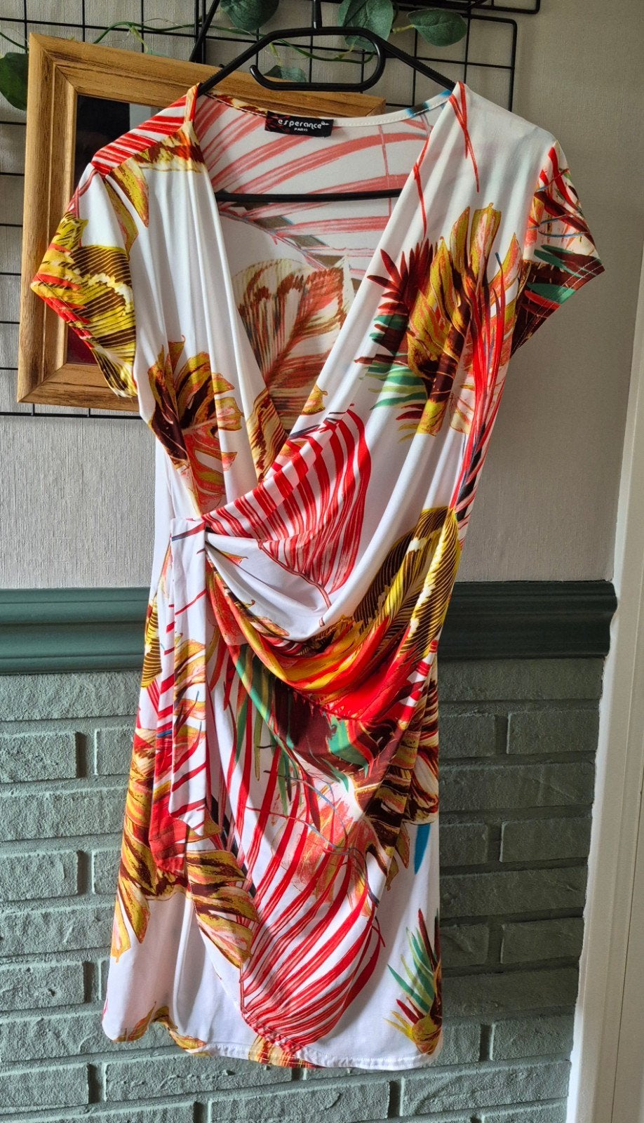 Esperance Jurkje Maat M - Zomerse Print, Kleding | Dames, Jurken, Maat 38/40 (M), Esperance, Wit, Ophalen of Verzenden
