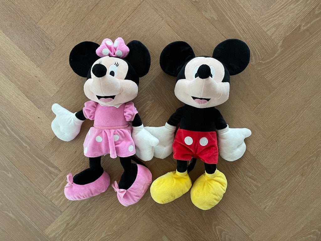 Mickey Mouse en Minnie Mouse grote knuffels als nieuw, Disney, Overige typen, Ophalen of Verzenden, Zo goed als nieuw