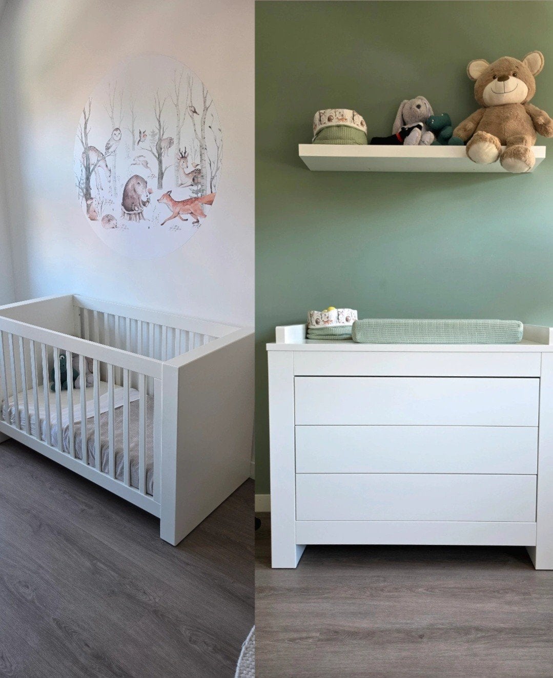 Prachtige Complete Babykamer Kidsmill Alaska - Wit (Kast, Co, Ophalen, Zo goed als nieuw, Jongetje of Meisje