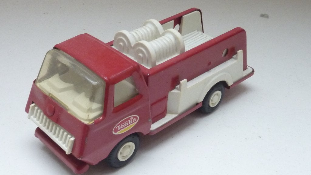 oude Tonka brandweerwagen, Ophalen of Verzenden, Gebruikt
