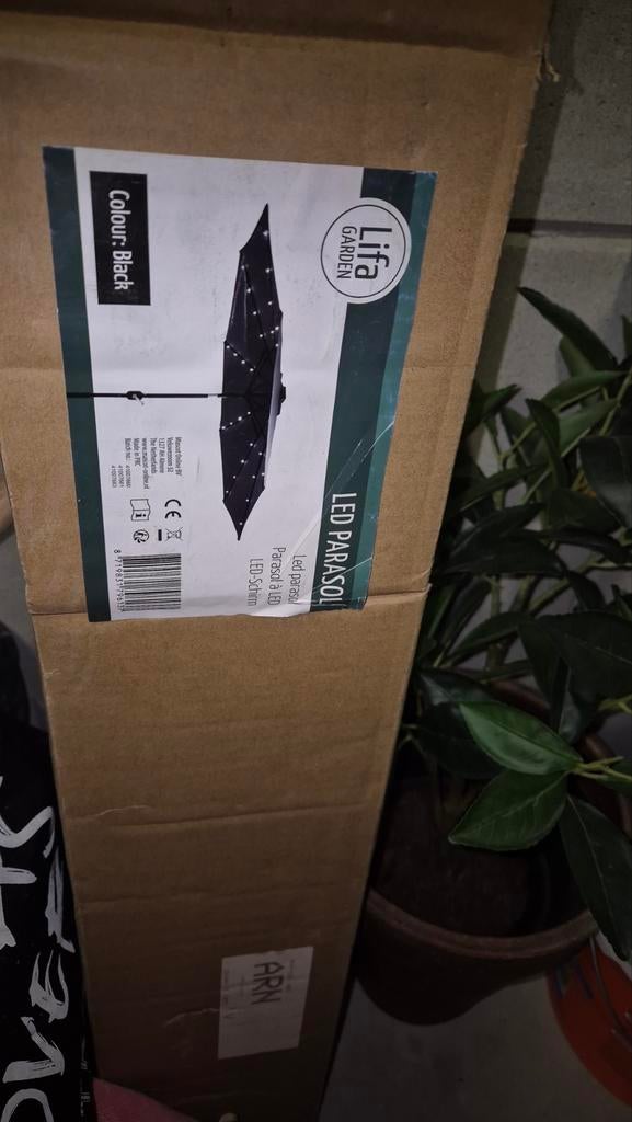 Parasol met led verlichting, Ophalen of Verzenden, Nieuw