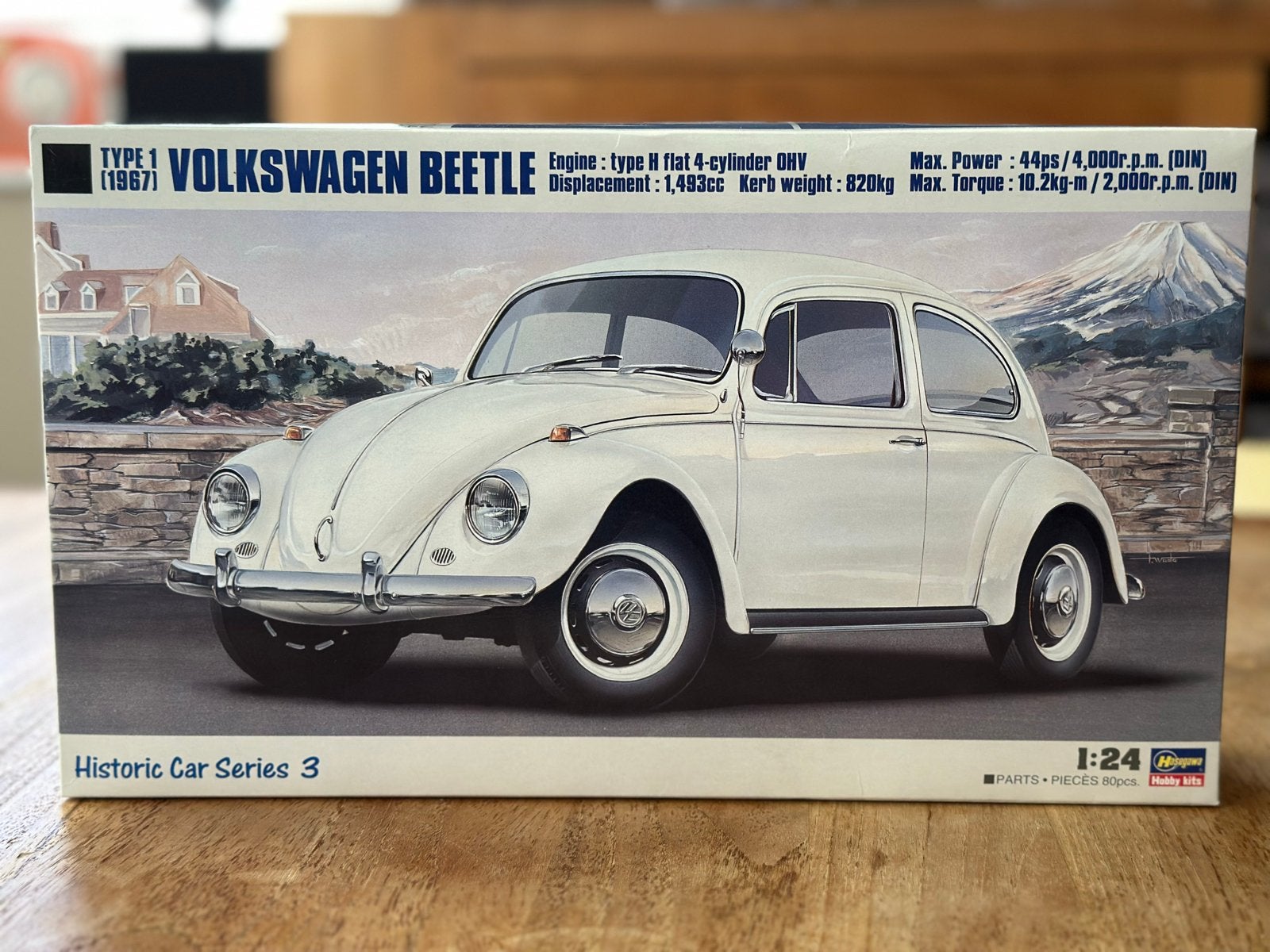 Hasegawa Volkswagen Kever Type 1 (1967) Modelbouwkit 1:24, Overige merken, Auto, 1:32 tot 1:50, Nieuw