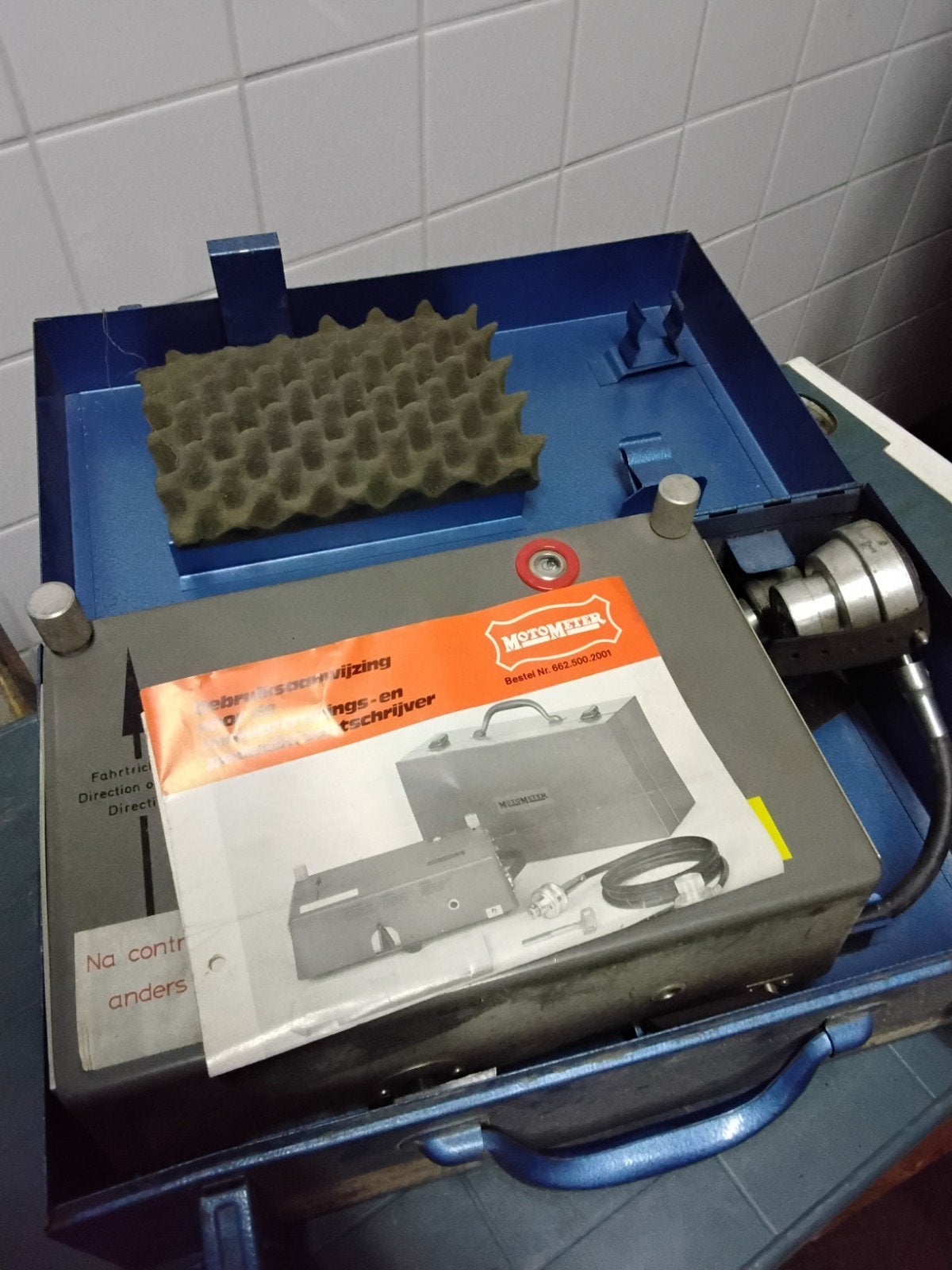 remmen test meter compleet vintage motometer, Auto diversen, Ophalen, Zo goed als nieuw