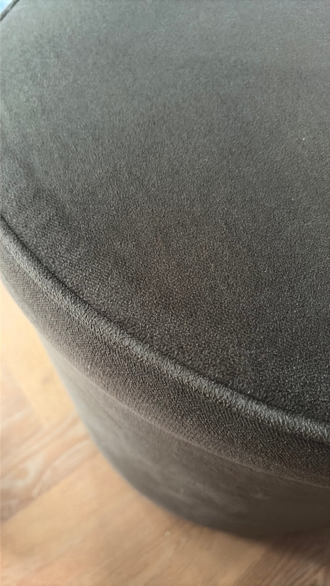 Donkergroene Woood poef Karwei, Ophalen, Minder dan 50 cm, Gebruikt, Rond
