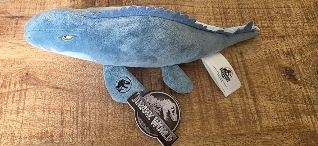 Jurassic World, park,  dino Mosasaurus  knuffel, Overige merken, Blauw, Nieuw, Ophalen of Verzenden