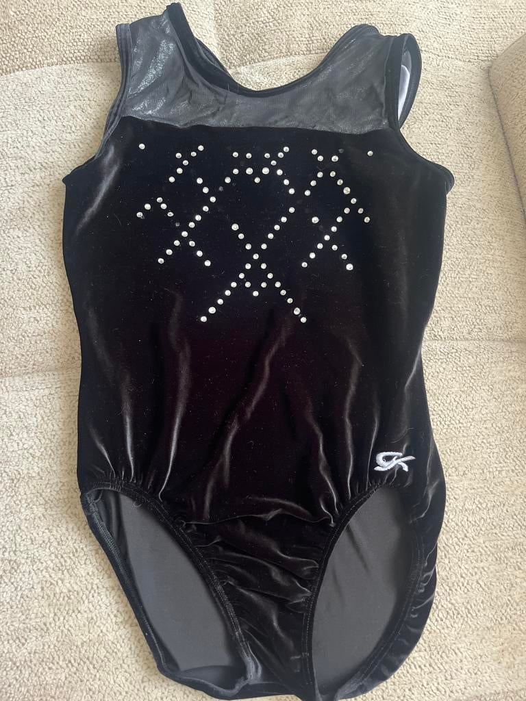 Turnpakje zwart M/L, Sport en Fitness, Turnen, Maat 36 t/m 42, Ophalen of Verzenden, Zo goed als nieuw, Turnpak(je)
