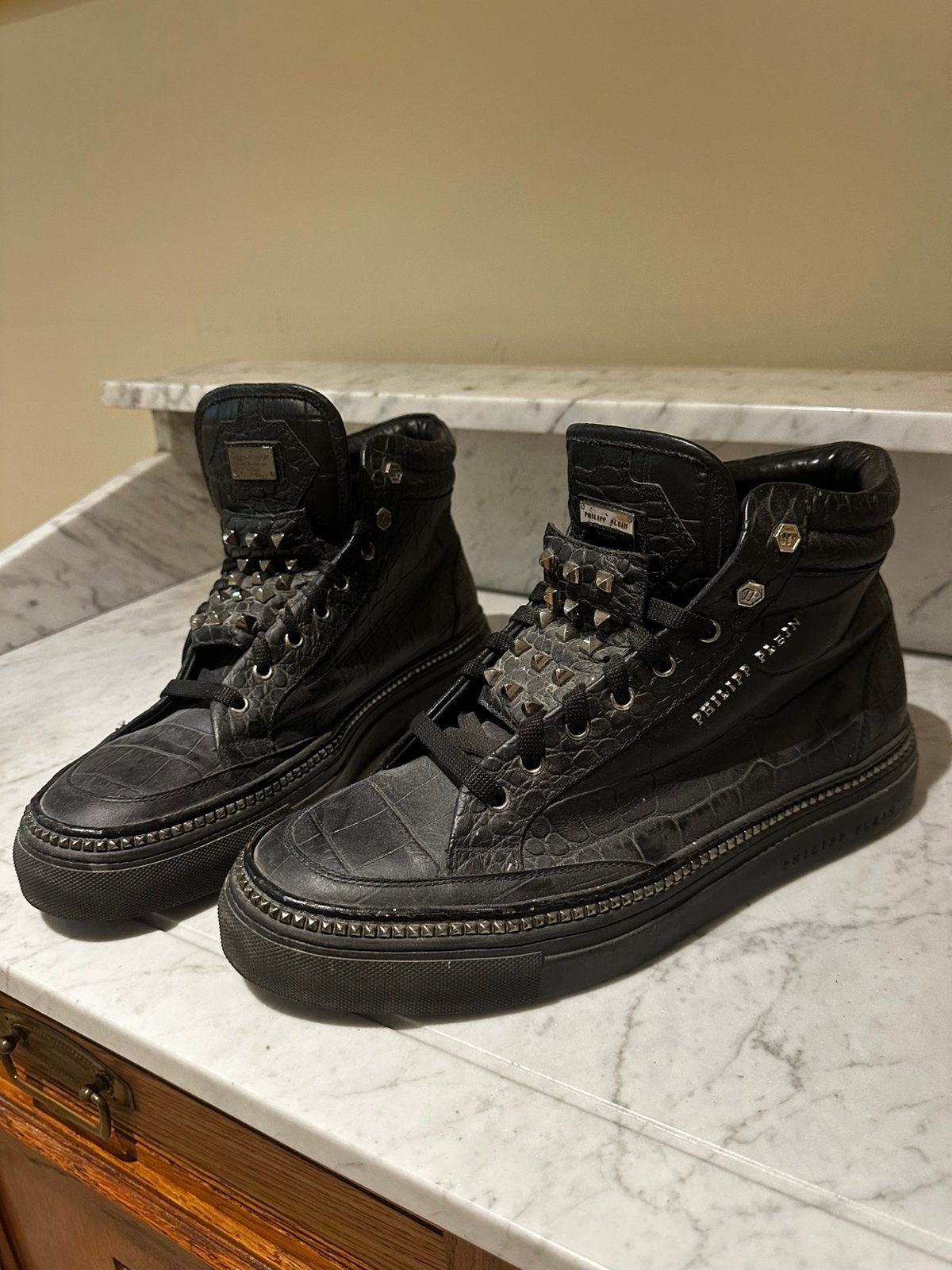 Philipp plein sneakers, Kleding | Heren, Schoenen, Verzenden, Zo goed als nieuw, Zwart