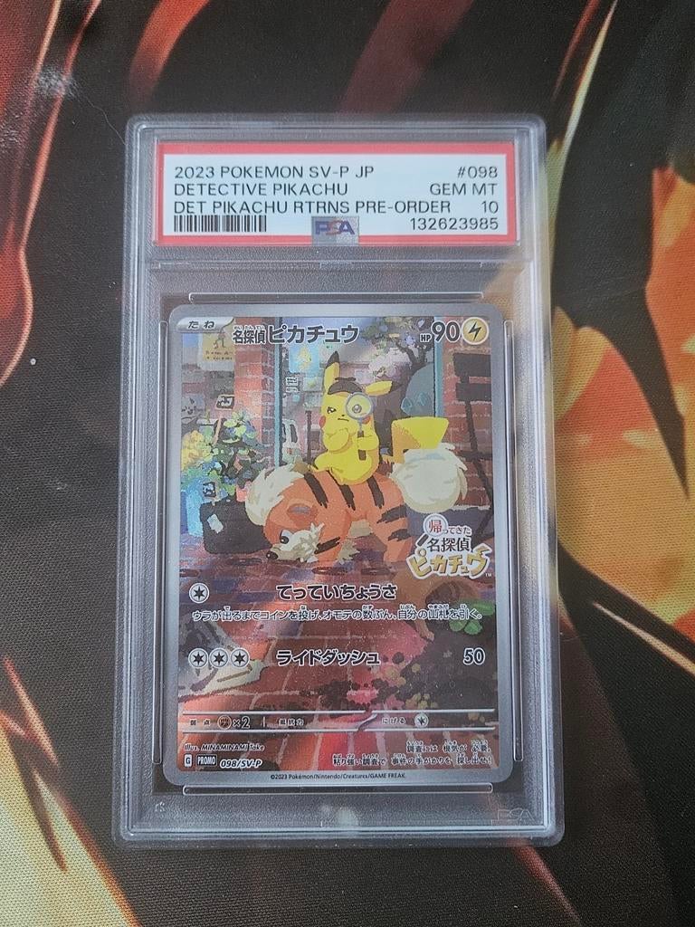 Pokemon kaart Detective Pikachu #098 PSA 10., Ophalen of Verzenden, Zo goed als nieuw