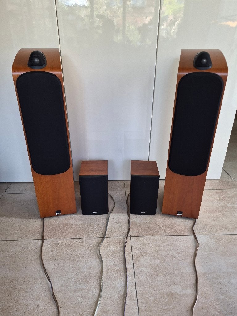 B&W 704 + DM600 S3 – complete Bowers&Wilkins luidsprekerset, Ophalen, Vloerstaande luidspreker, Gebruikt, Inclusief kabels