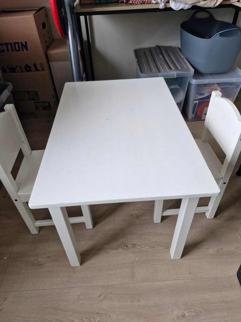 Ikea Sundvik kindertafel plus 2 stoelen, Ophalen, Gebruikt, Rechthoekig, 50 tot 100 cm