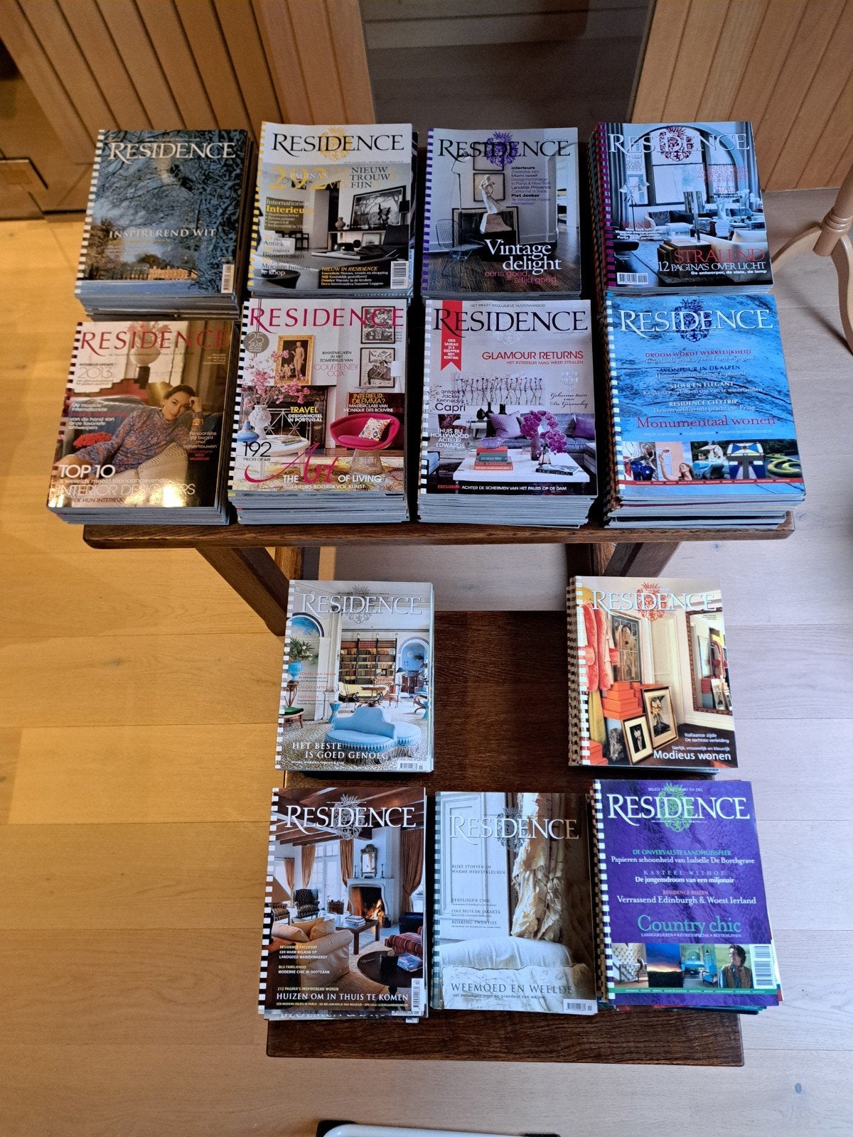 Residence magazines: 12 complete jaargangen vanaf 2001, Boeken, Ophalen, Zo goed als nieuw, Glossy