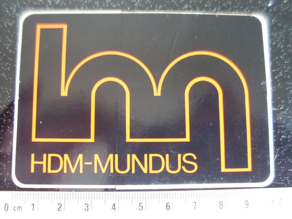 sticker hdm-mundus logo, Verzenden, Zo goed als nieuw, Bedrijf of Vereniging