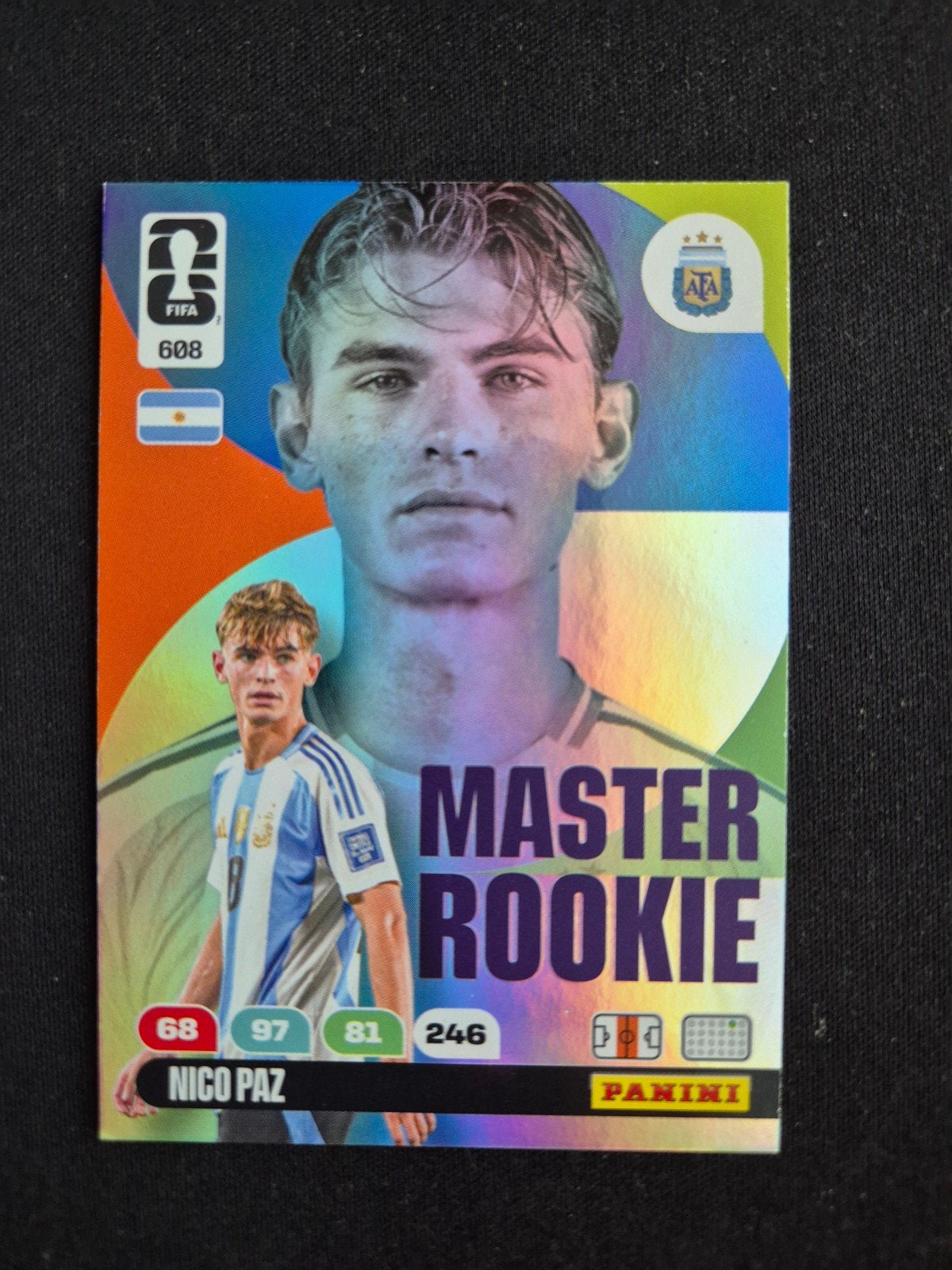 Panini FIFA World Cup 2026 Nico Paz Master Rookie #608, Ophalen, Zo goed als nieuw, Buitenlandse clubs, Poster, Plaatje of Sticker