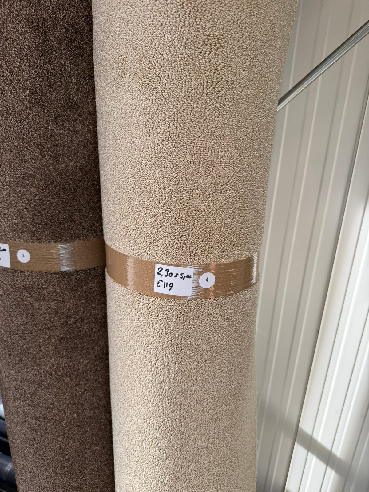 Beige Geweven Tapijt Restpartij | 2,30x5,00mtr (11,5m2), Ophalen, Beige, Nieuw, Nvt