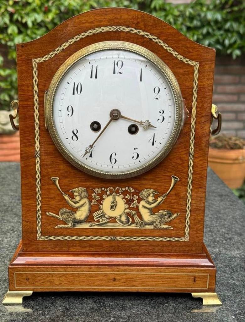 Engelse bracket clock, klok, empire,pendule, Ophalen