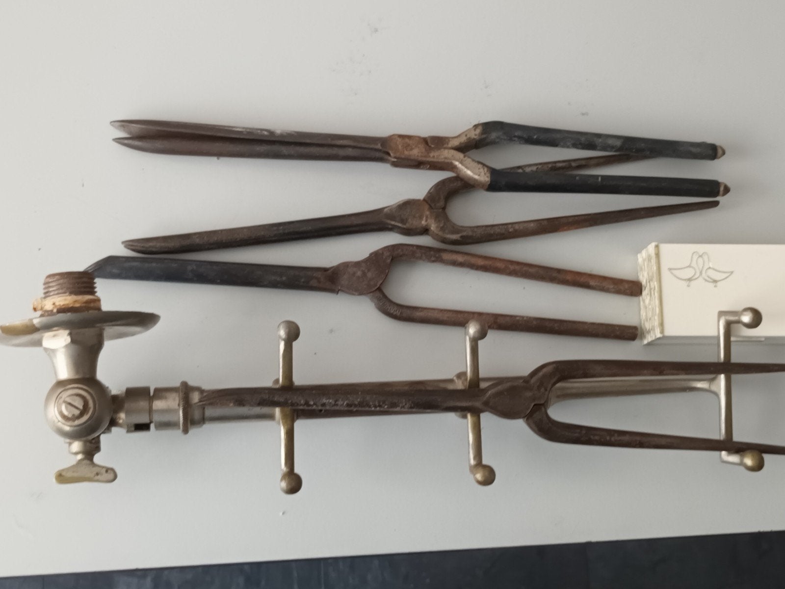 5 oude kappers krultangen, Ophalen of Verzenden, Gebruikt, Krultang of Stijltang