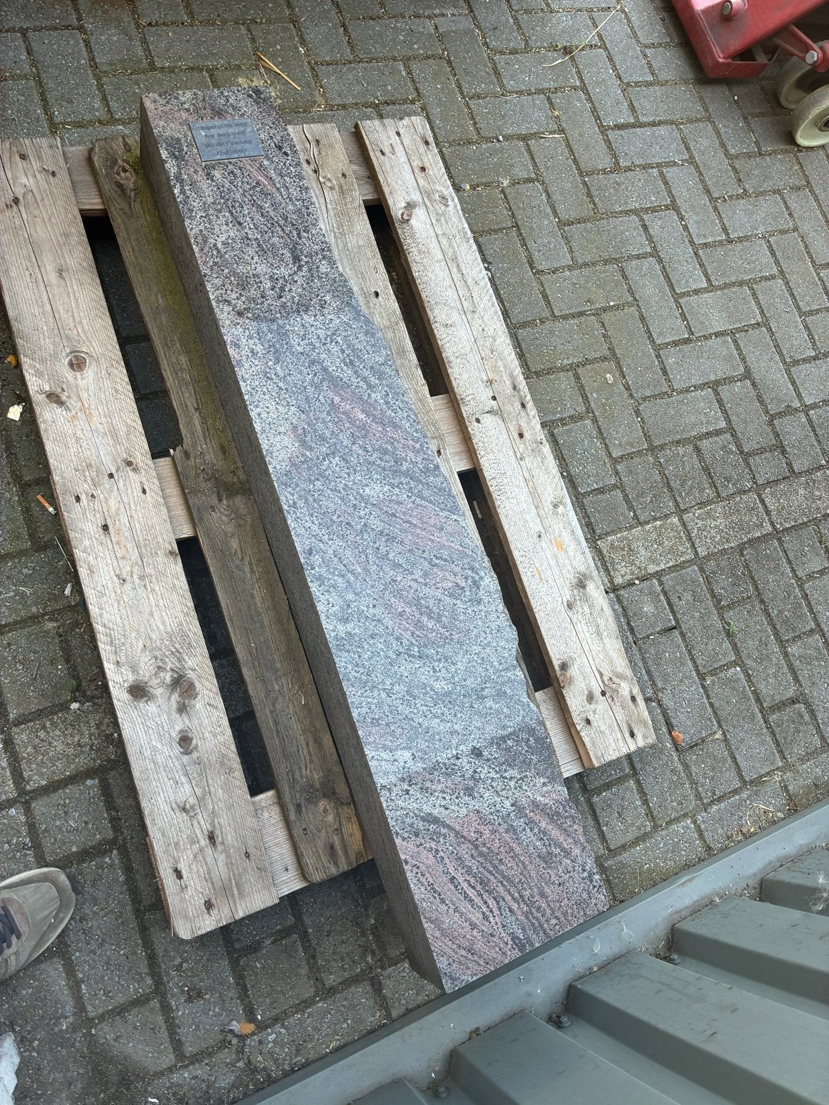 Granieten zuil / steen - mooi!, Ophalen, Gebruikt, Graniet, Kei