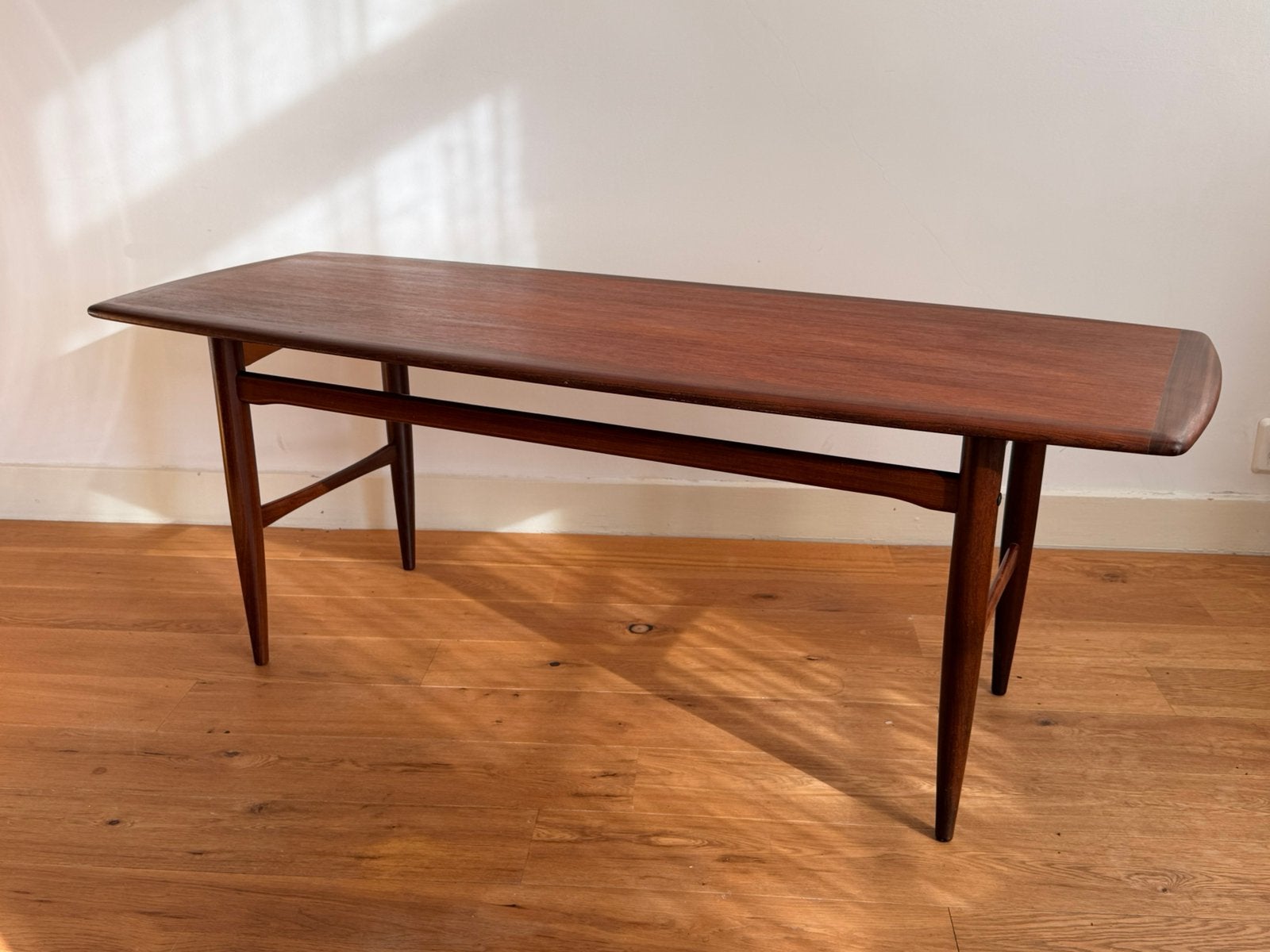 Scandivavische vintage salontafel HMB Möbler mid century, Ophalen, 100 tot 150 cm, 50 tot 100 cm, Zo goed als nieuw