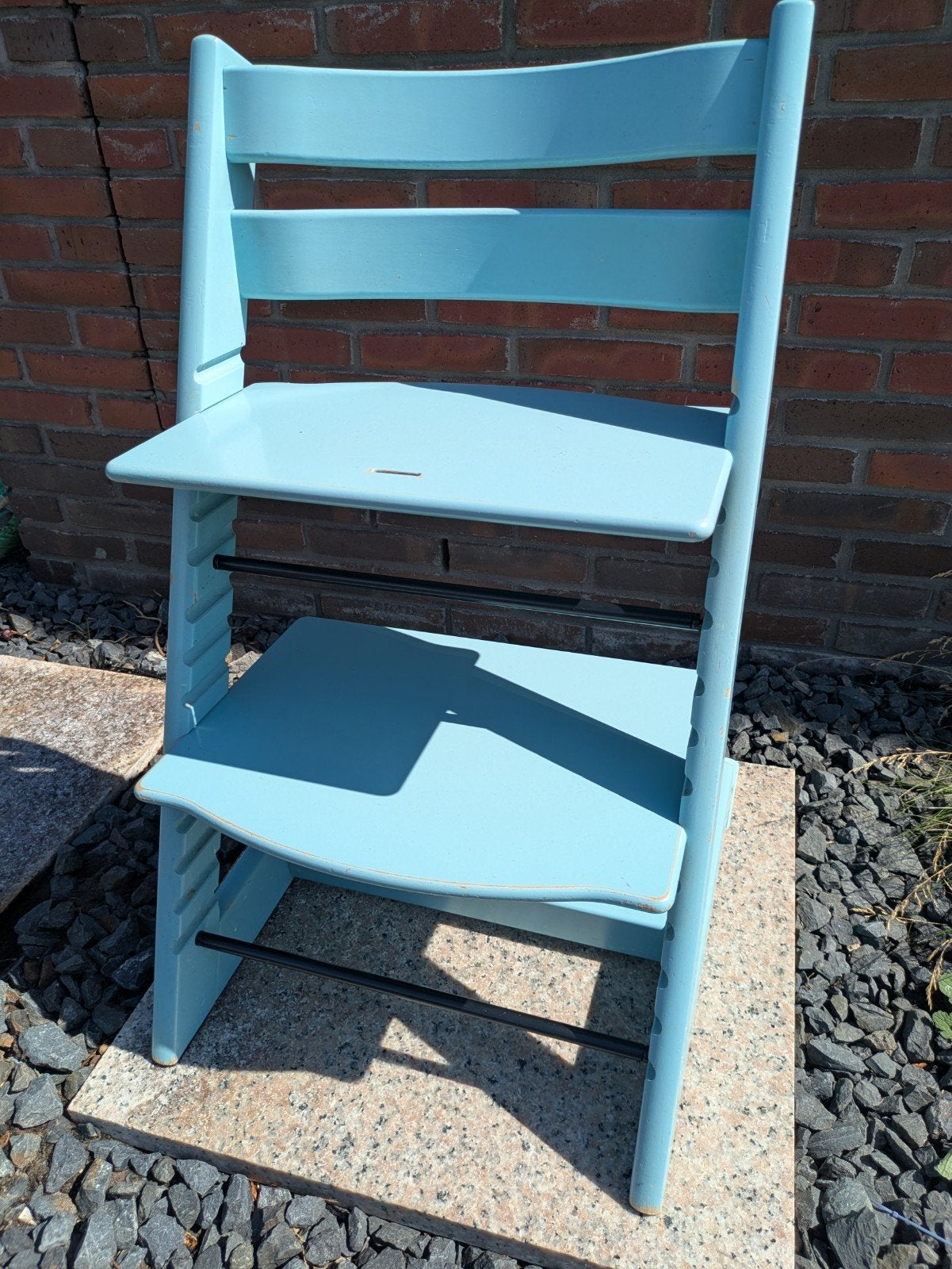 Stokke Tripp Trapp lichtblauw, Ophalen, Gebruikt, Meegroeistoel
