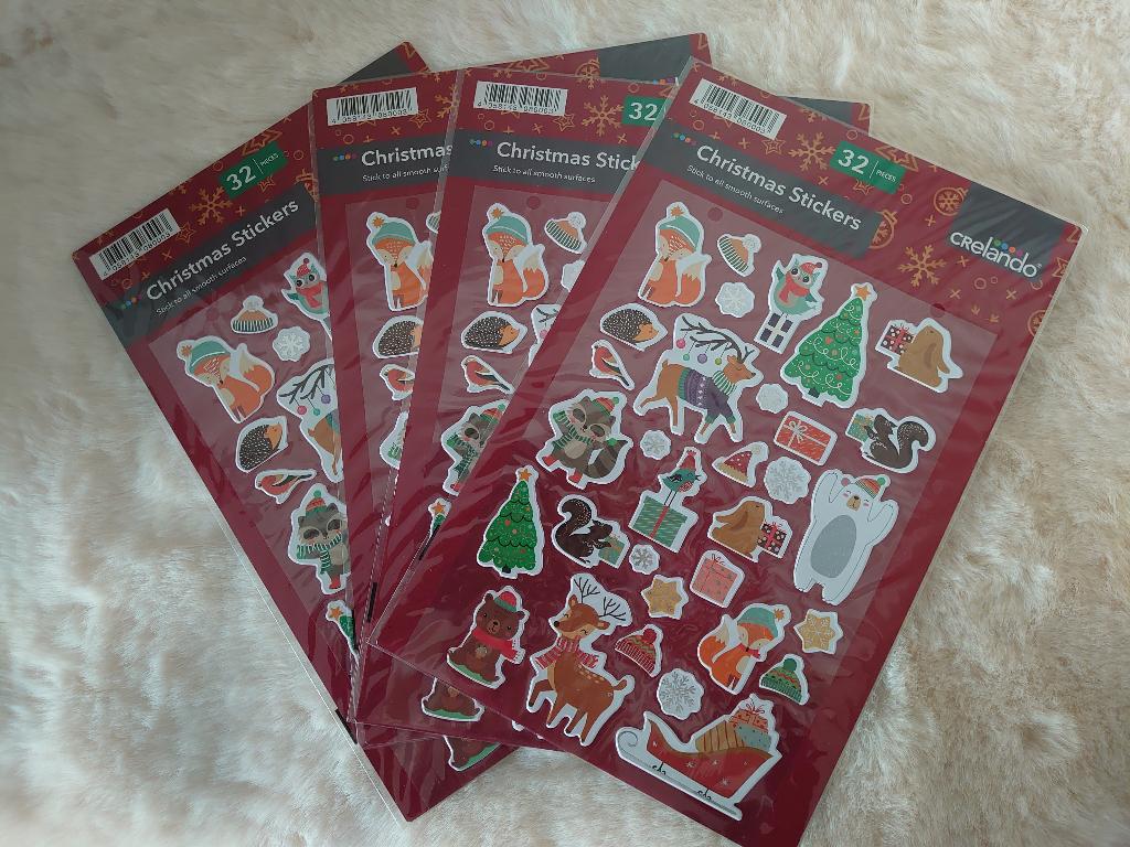 128 kerststickers, Diversen, Kerst, Verzenden