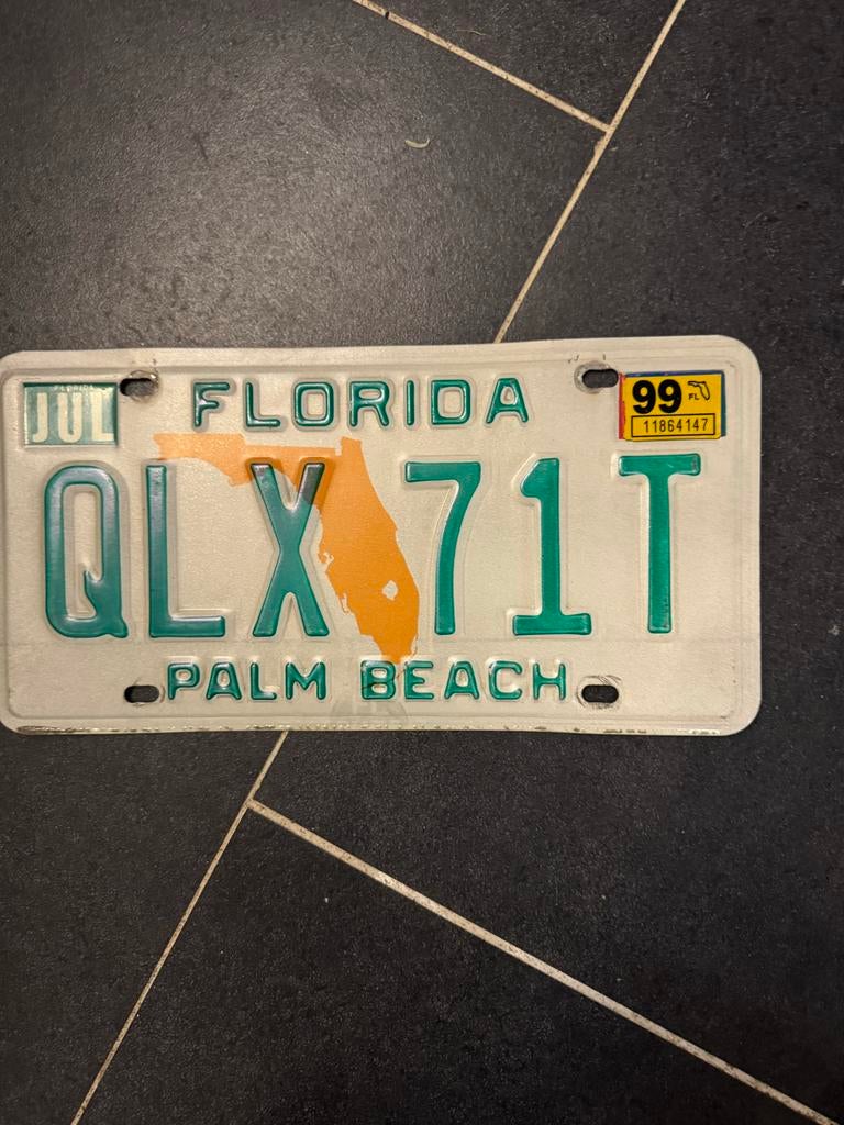 Originele Amerikaanse nummerplaat Florida - Palm Beach, Ophalen of Verzenden, Gebruikt