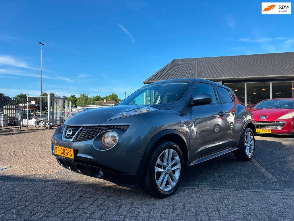 Nissan Juke 1.6 Tekna / Airco / Cruise control / L.m velgen, Auto's, Voorwielaandrijving, Euro 5, Stof, Zwart