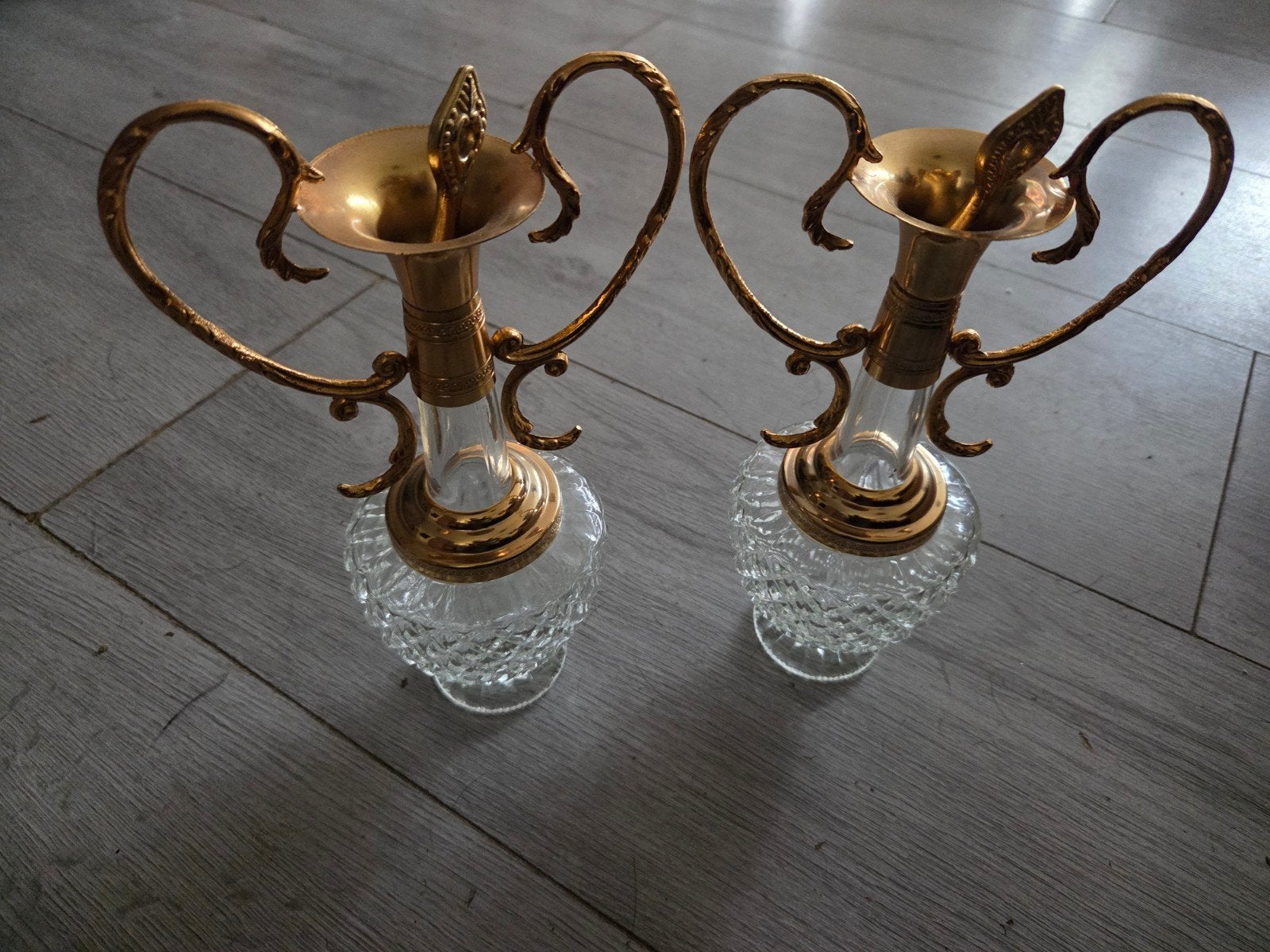 2 karaafjes, Antiek en Kunst, Ophalen of Verzenden, Glas