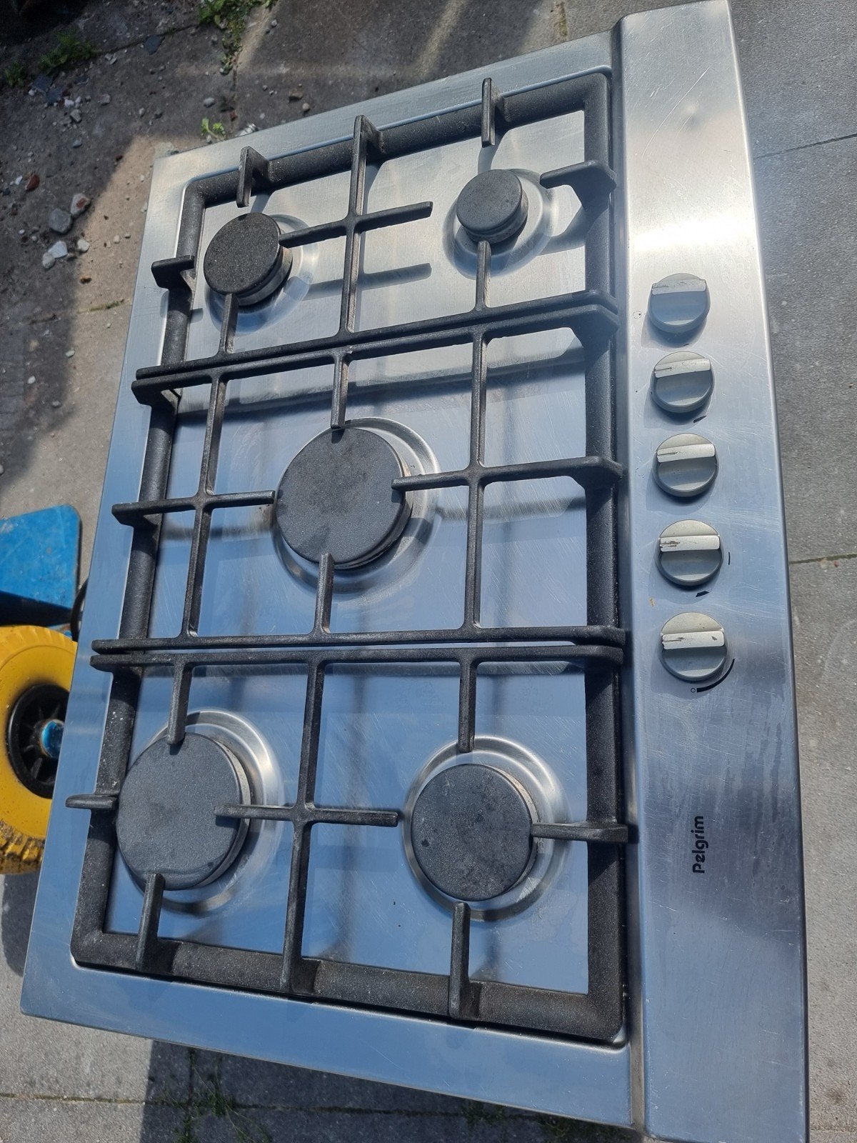 Pelgrim 5-pits gasfornuis - RVS, 60 cm of meer, Ophalen of Verzenden, Zo goed als nieuw, Gas