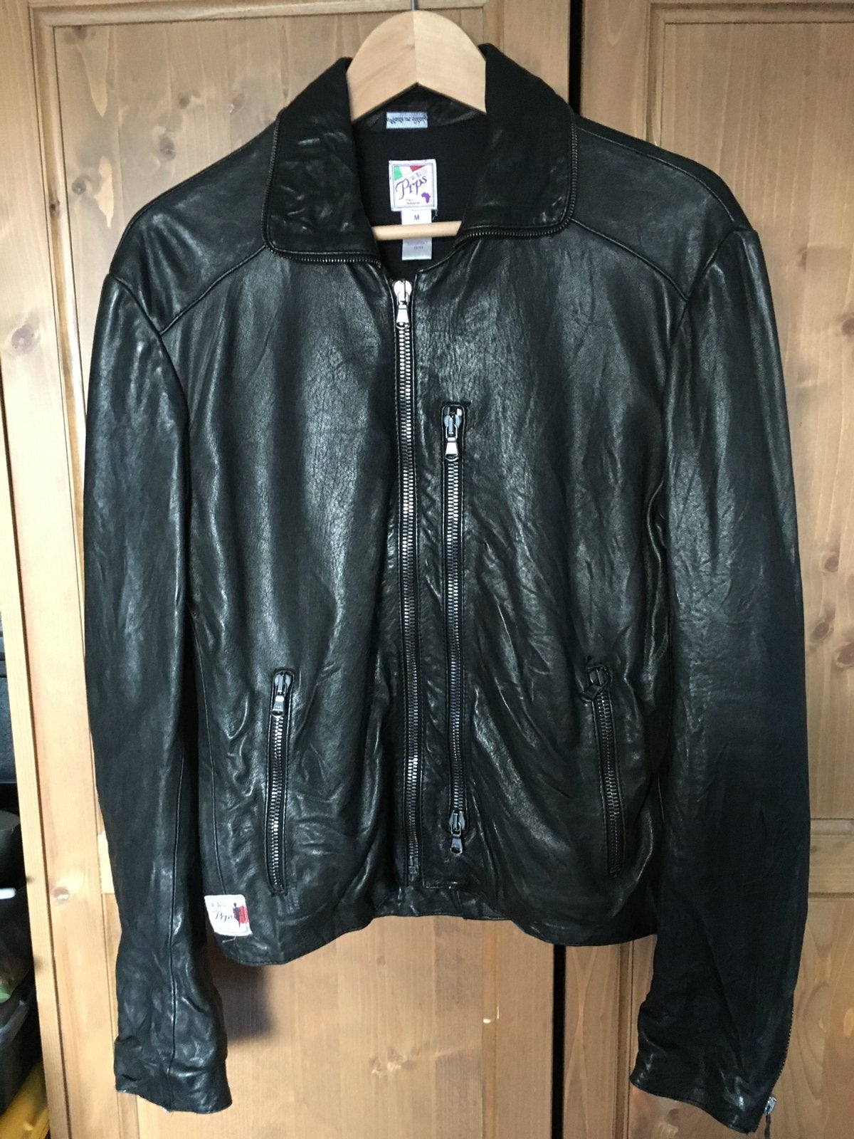 Nieuwstaat Prps Leren Jas Zwart Size M Jack Jacket, Ophalen of Verzenden, Zo goed als nieuw, Maat 48/50 (M), Zwart