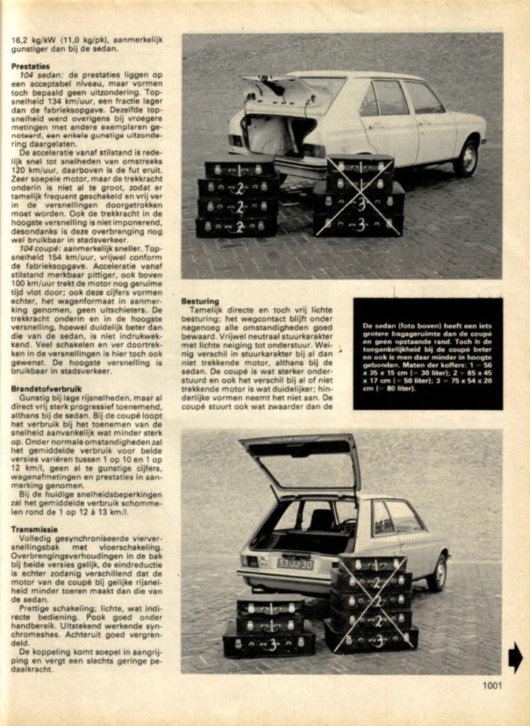 Autokampioen dubbeltest Peugeot 104 GL en 104 ZS Coupe, Boeken, Auto's | Folders en Tijdschriften, Ophalen of Verzenden, Gelezen