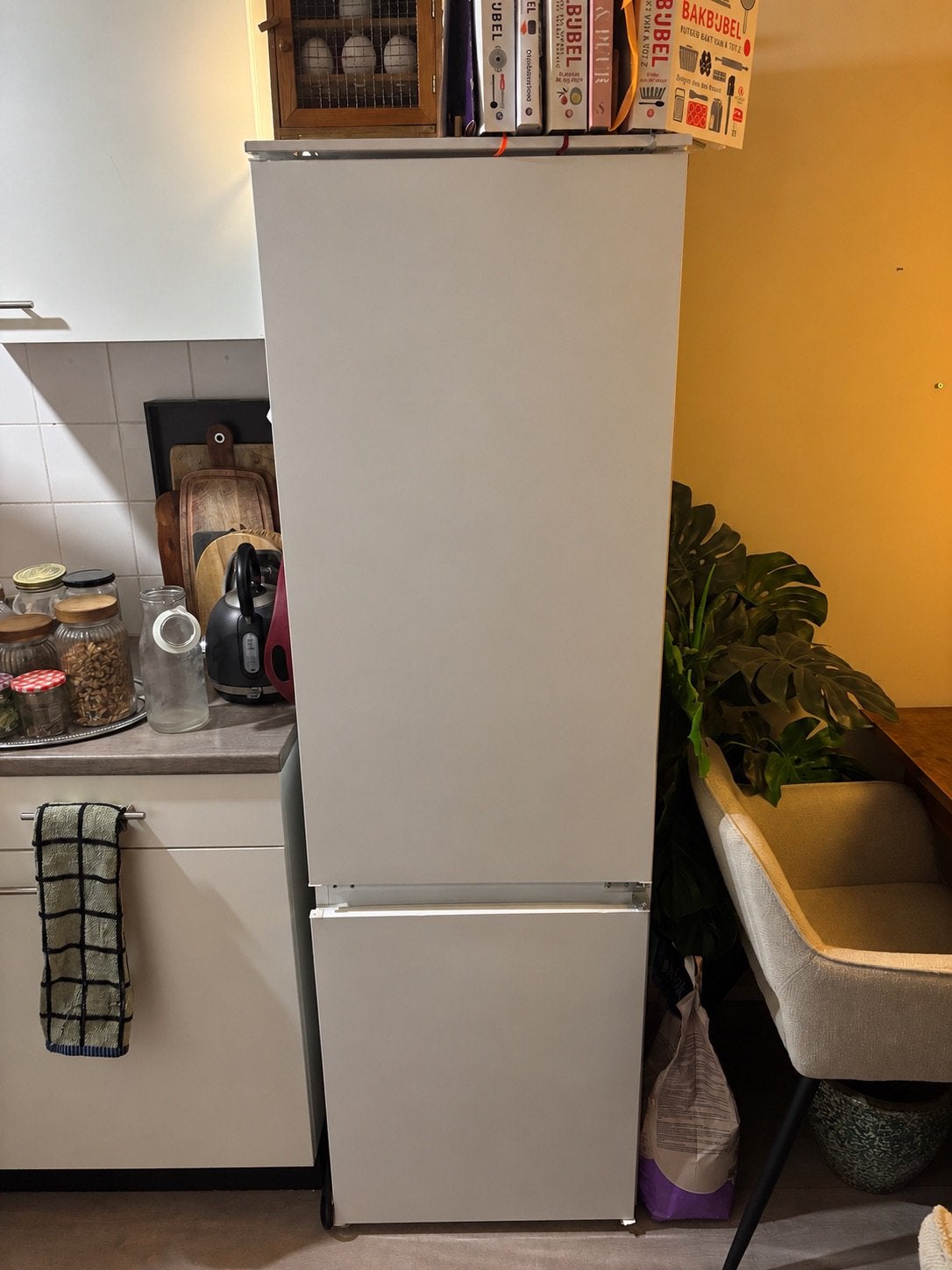 AEG inbouw koel-vriescombinatie - Werkt, 200 liter of meer, Met aparte vriezer, Zo goed als nieuw, 160 cm of meer