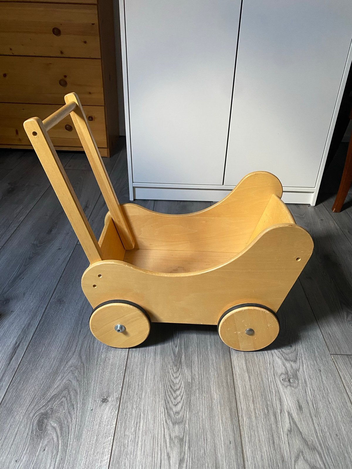 Houten loopwagen / poppenwagen, Ophalen, Gebruikt, Duw- of Trekspeelgoed