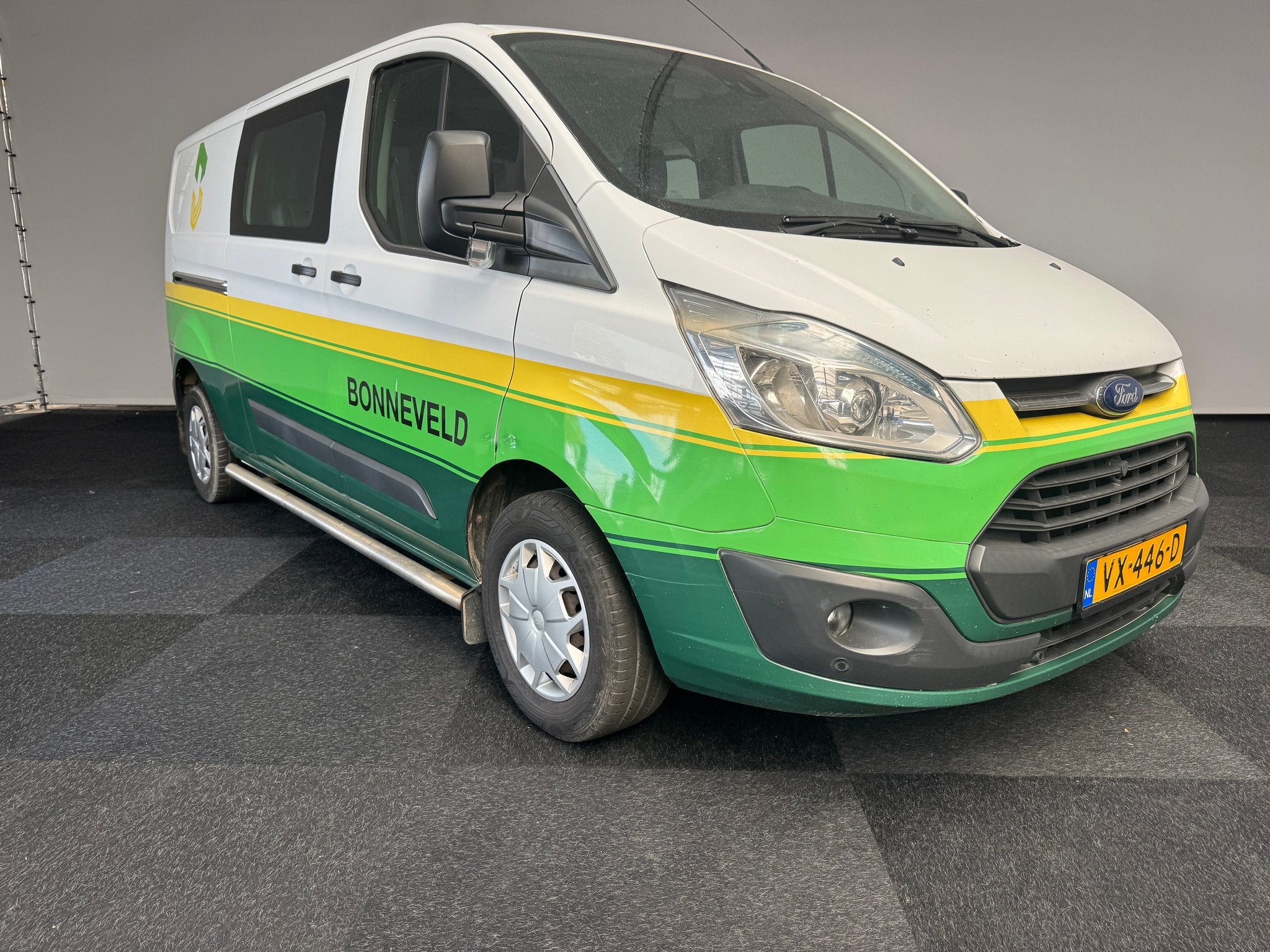 Ford Transit Custom 2.2 TDI DC 6P dubbel cabine 6 persoons L, Auto's, Voorwielaandrijving, Euro 5, 125 pk, Gebruikt