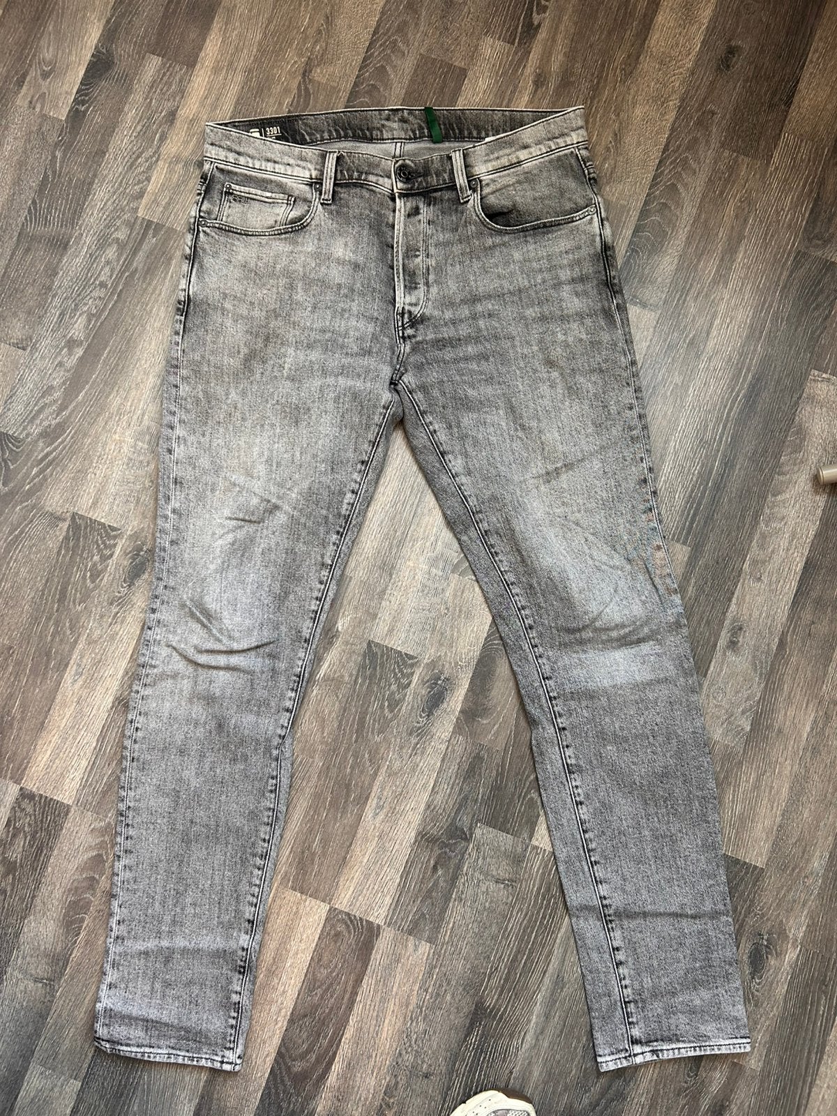 G-star Jeans | Grijs | 3301 slim | maat 34/34, Ophalen of Verzenden, Zo goed als nieuw, Grijs, Overige jeansmaten