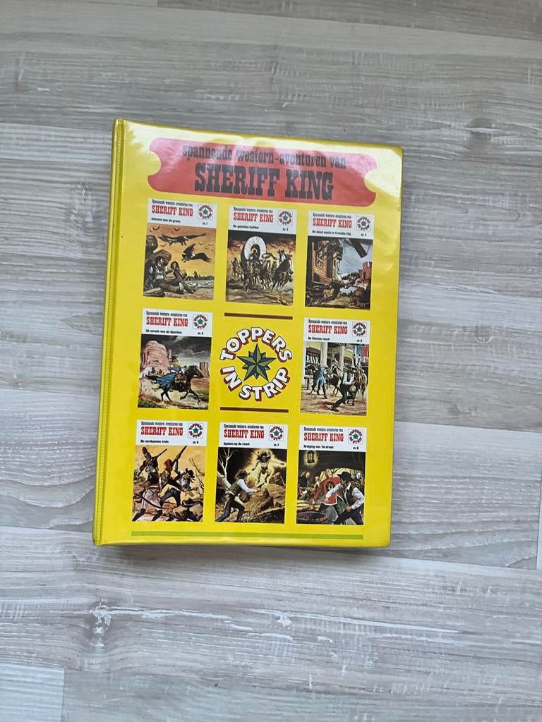 Sheriff King stripboeken in verzamelmap, Boeken, Stripboeken, Gelezen, Meerdere stripboeken, Ophalen of Verzenden