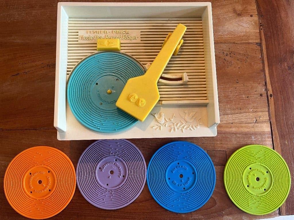 Vintage Fisher Price platenspeler, Ophalen of Verzenden, Gebruikt, Speelset, Met geluid