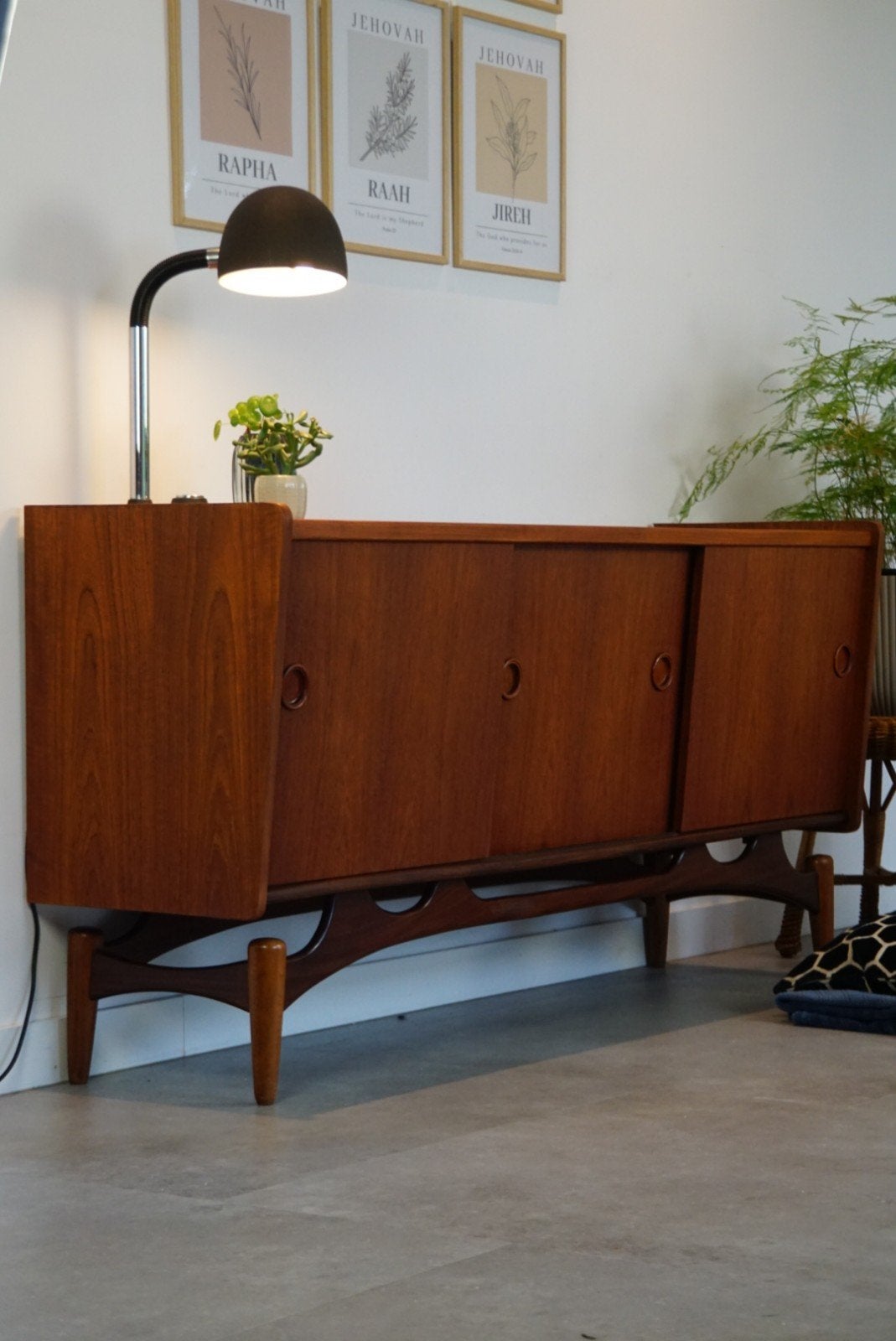 "Vintage – Mid-Century – dressoir – 70s", Gebruikt, ., 150 tot 200 cm, Teakhout