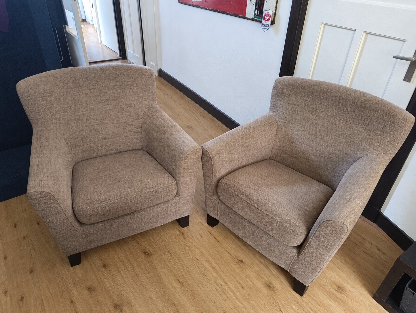 2 Ekenäs ikea fauteuils, Huis en Inrichting, Ophalen, Hout, Gebruikt, 75 tot 100 cm