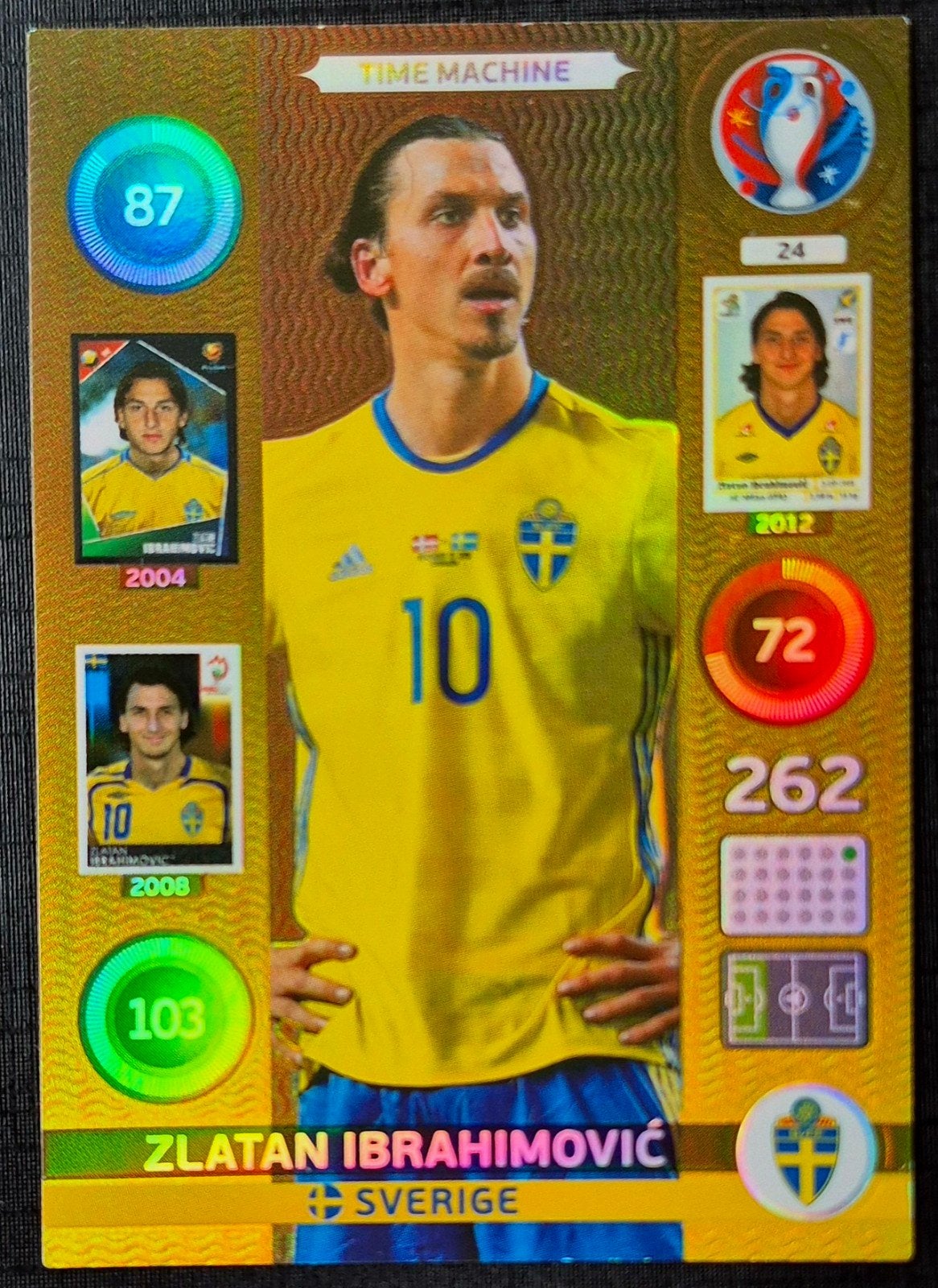 Panini Zlatan Ibrahimovic - Zweden, EK 2016, Ophalen of Verzenden, Zo goed als nieuw, Buitenlandse clubs, Poster, Plaatje of Sticker