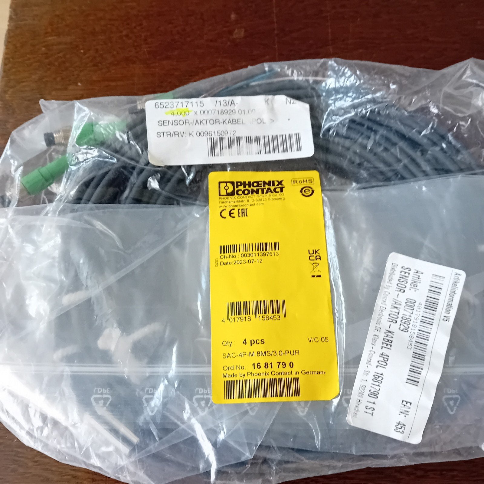 Phoenix Contact Sensor/Actuator Kabel SAC-4P-M 8MS/3,0-PUR, Ophalen of Verzenden