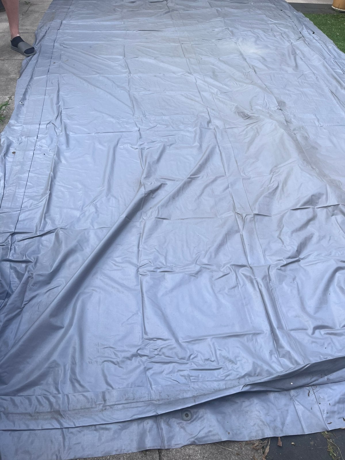Grondzeil air barrier met opblaasbare randen 5.00 x 2.65, Ophalen of Verzenden, Zo goed als nieuw