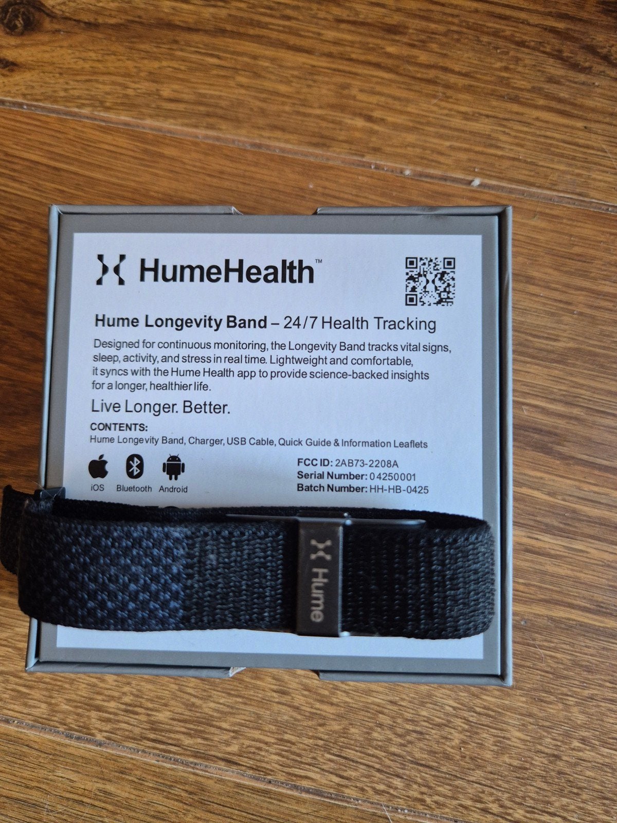 HumeHealth Longevity Band - 2 stuks met opladers en app, Ophalen of Verzenden