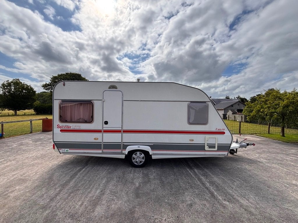 Zeer nette Beyerland 463B caravan, Caravans en Kamperen, Caravans, Particulier, tot en met 4, 750 - 1000 kg, Treinzit, Beyerland