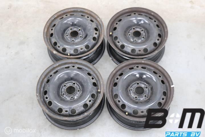 Originele 15 inch stalen velgen VW Polo 9N3 6Q0601027B, Gebruikt, Velg(en)