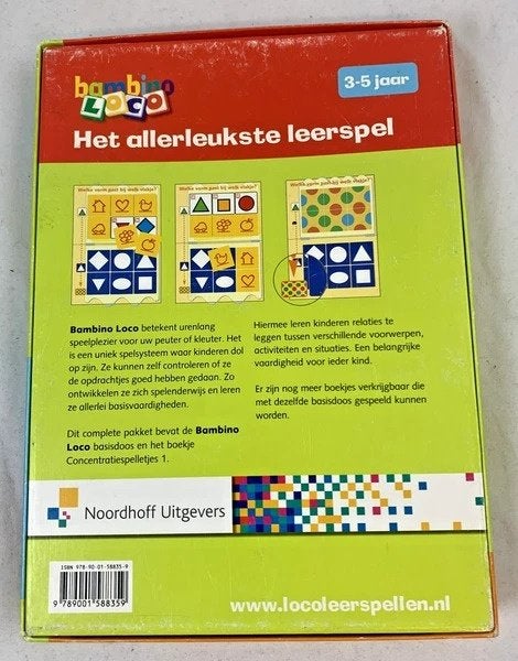 Bambino Loco Concentratiespelletjes 3-5 jr basisdoos + boek, Coolsingel 104, 3011 AG Rotterdam, Netherlands, Verzenden, Zo goed als nieuw