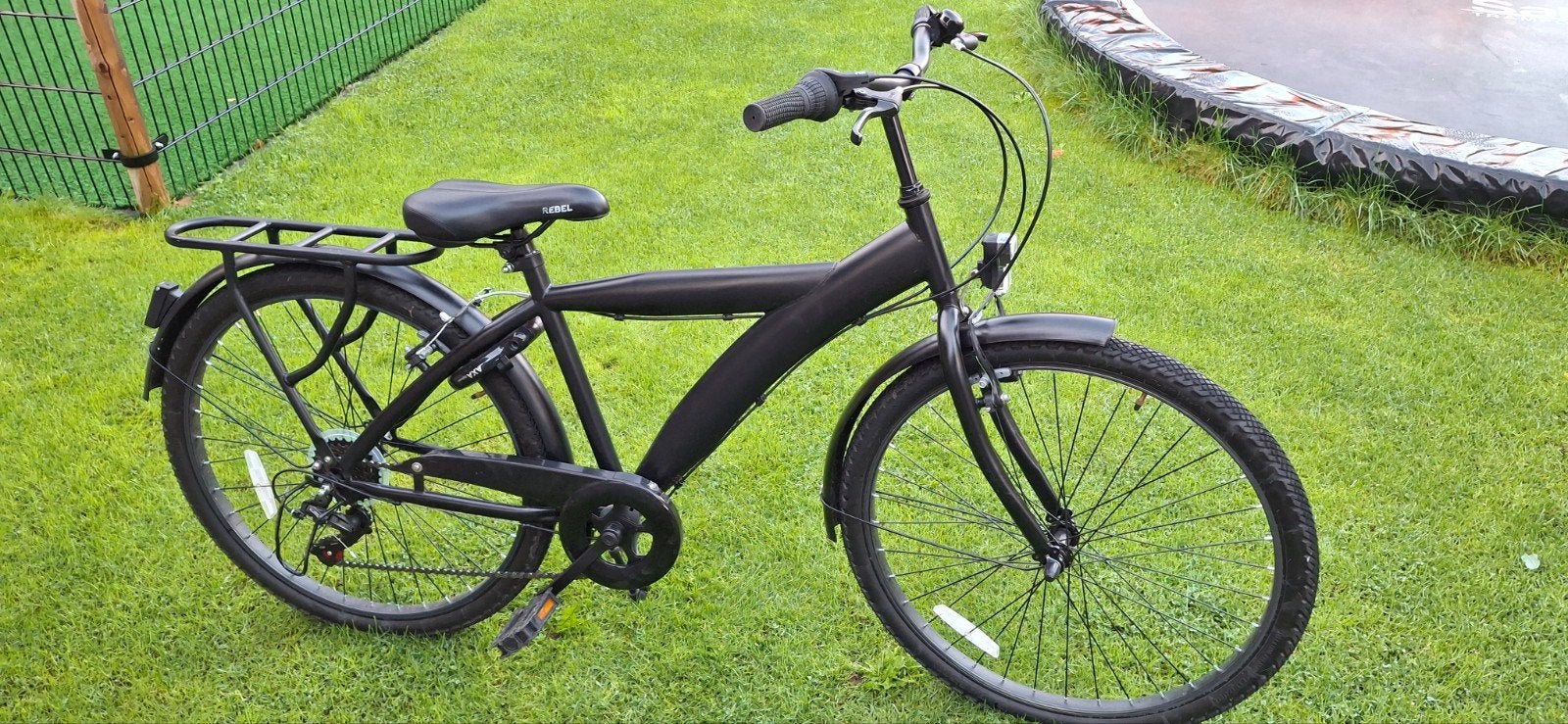 Zwarte jongensfiets tienerfiets met 6 versnellingen, Overige merken, Velgrem, Versnellingen, Ophalen of Verzenden
